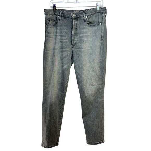 Citizens Of Humanity Jeans Womens 32 Gray Olivia High Rise Slim Ankle Button Fly - Picture 1 of 7